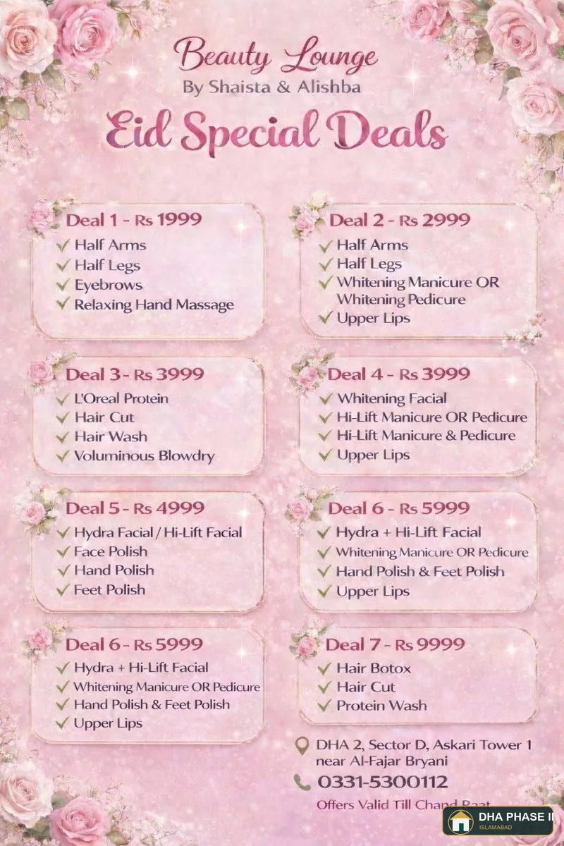 Beauty lounge by shaista and alishba in DHA Phase II Islamabad