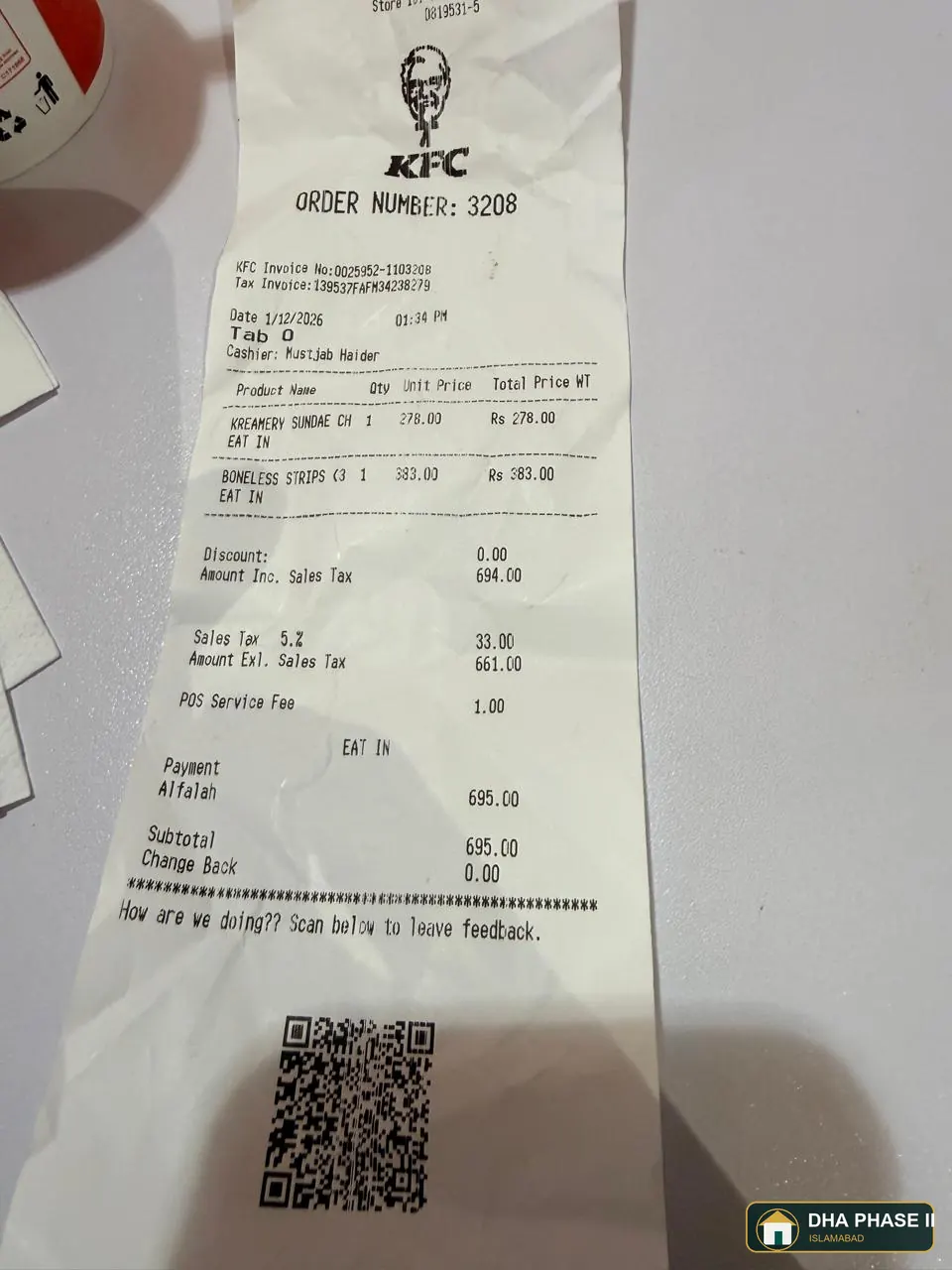 KFC WTC, DHA Phase 2 Islamabad customer review photo 1 by Sunshine