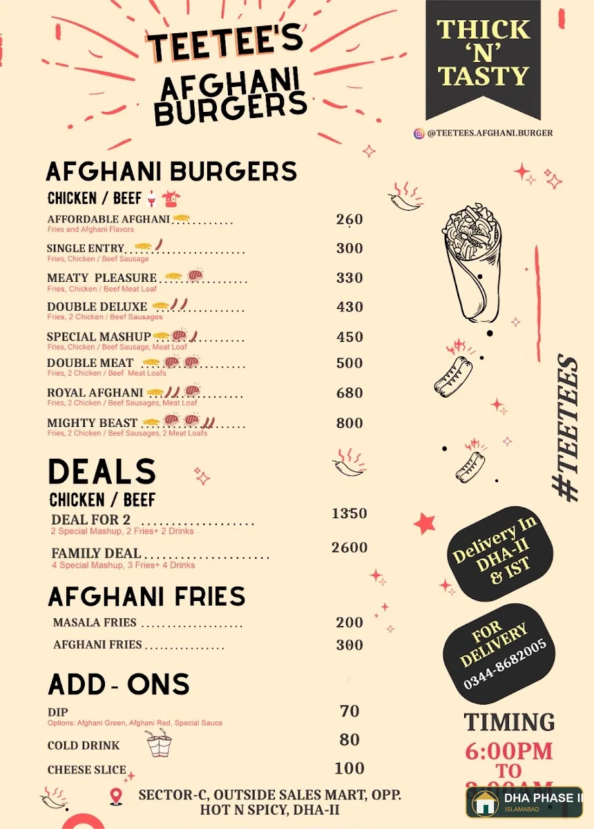 Teetee's Afghani Burgers in DHA Phase II Islamabad — photo 2