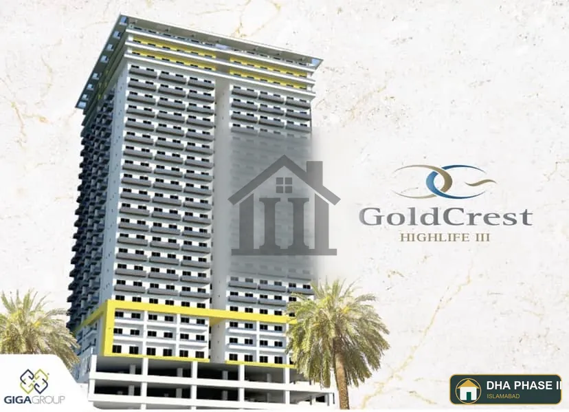 Luxury One Bedroom Flat For Sale In Goldcrest Highlife 2 Near Giga Mall World Trade Center, DHA Phase 2 Islamabad