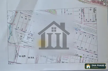 1.21 Kanal Corner Plot 5 Marla Extra Land Paid Map Approved Table Top Location DHA Phase 2 Sector A