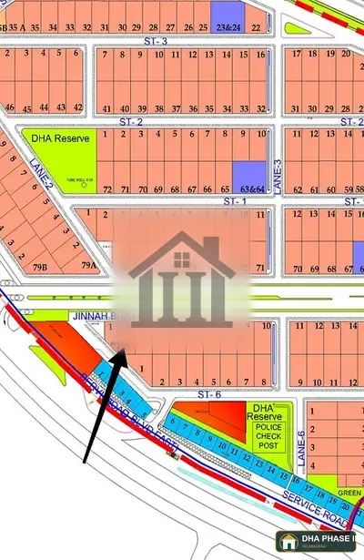 1 Kanal Plot No 2. Jinnah Boulevard. Sector A. DHA 2. Islamabad