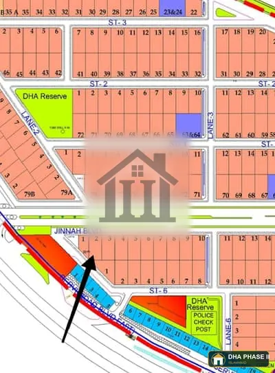 Top Location Plot On Main Jinnah Boulevrd