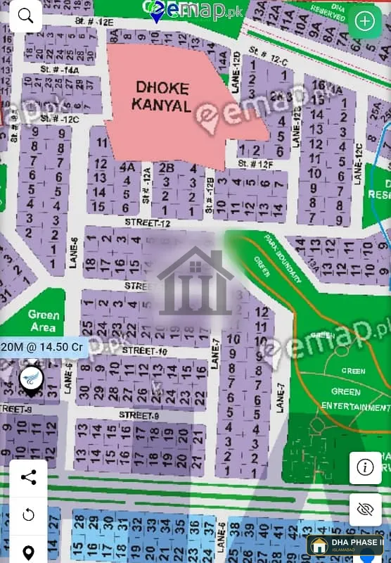 Prime 10 Marla Plot for Sale DHA Phase 2, Islamabad Sector B Street 12C
