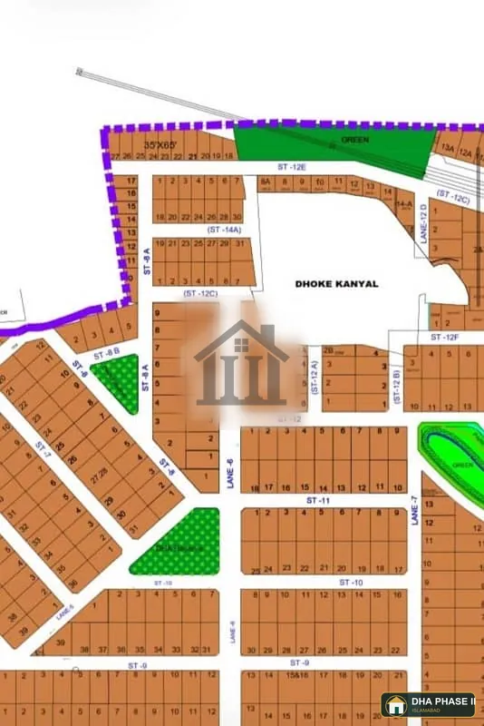 Investor Rate Plot For Sale In DHA Phase 2 Prime Location   Back Boundary Wall   Near Family Bee Park