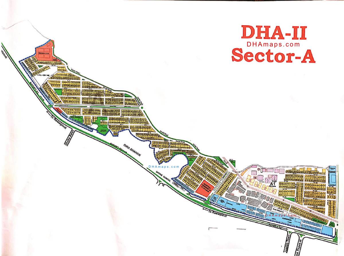 DHA Phase 2 Islamabad Sector A Map preview