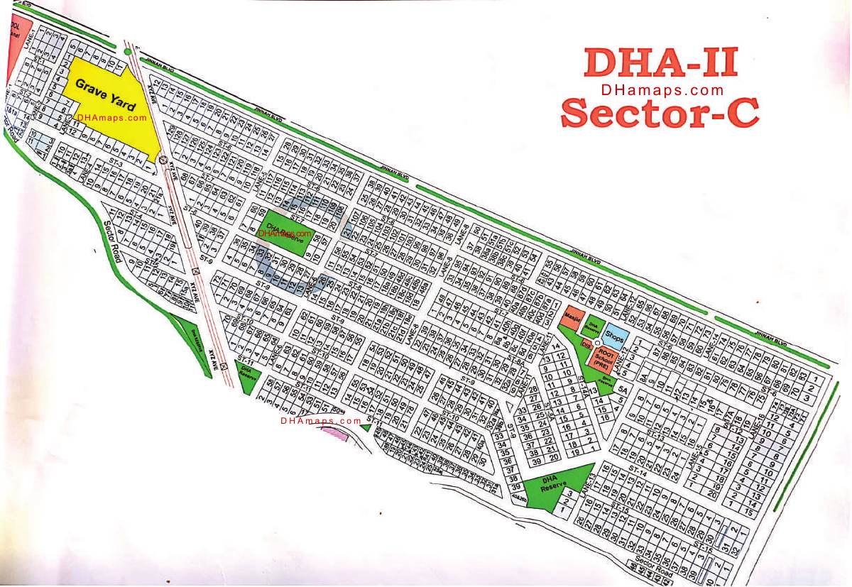DHA Phase 2 Islamabad Sector C Map preview