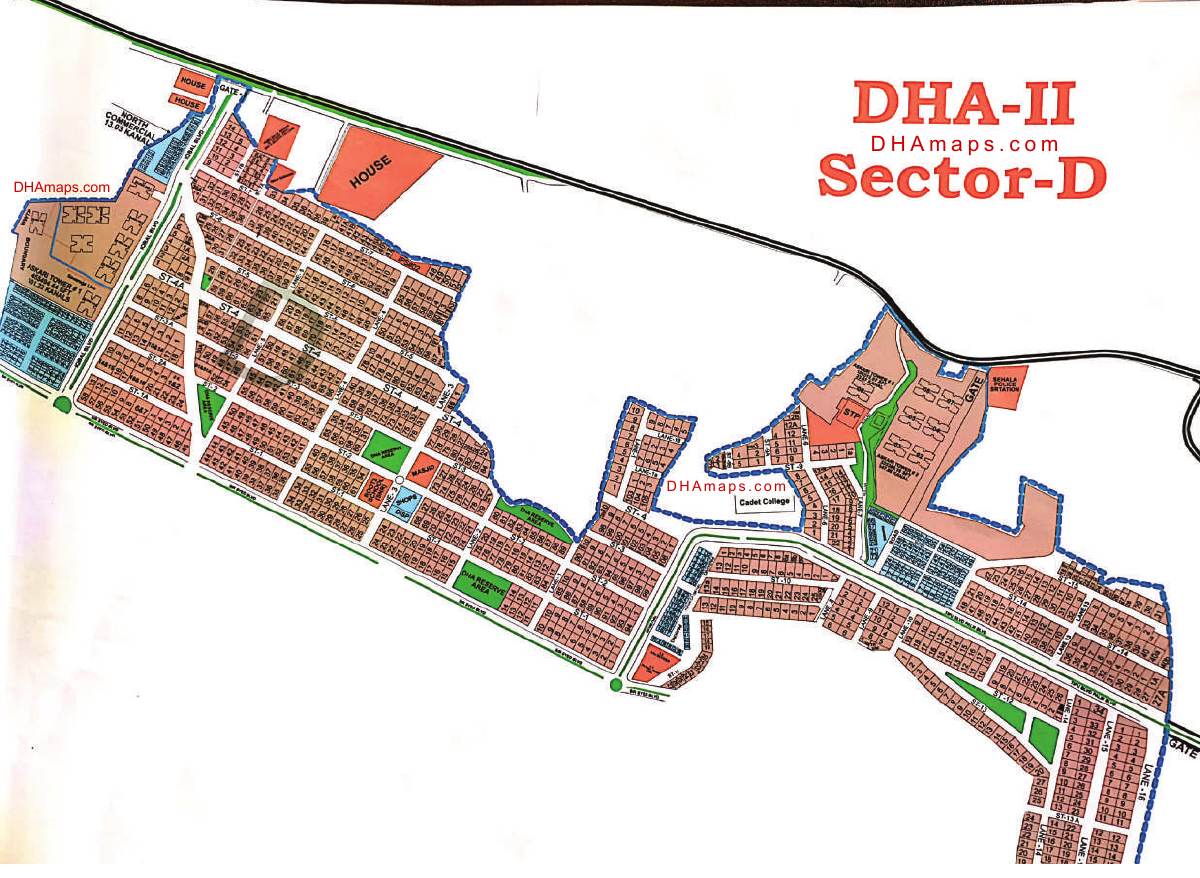 DHA Phase 2 Islamabad Sector D Map preview