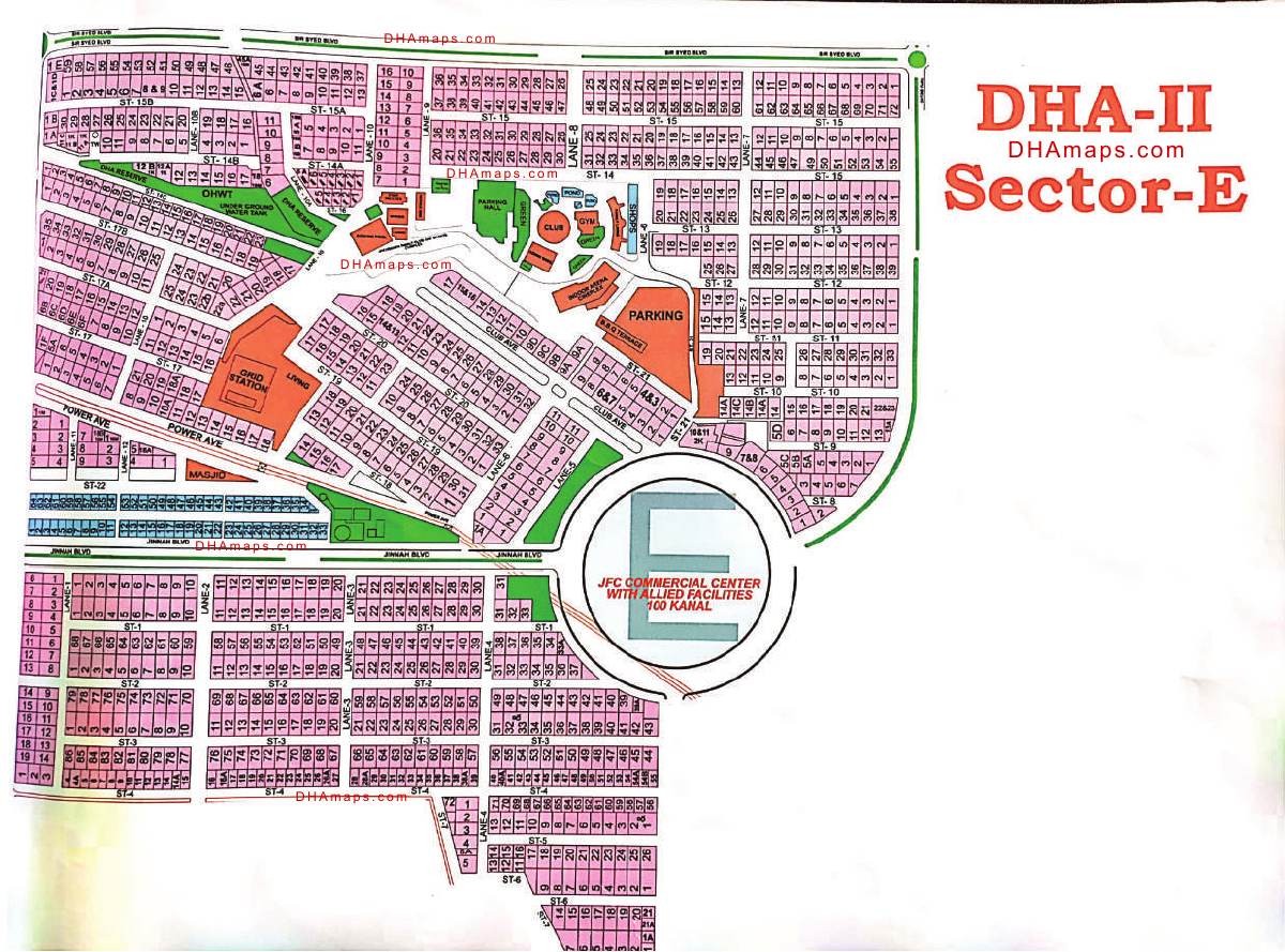 DHA Phase 2 Islamabad Sector E Map preview