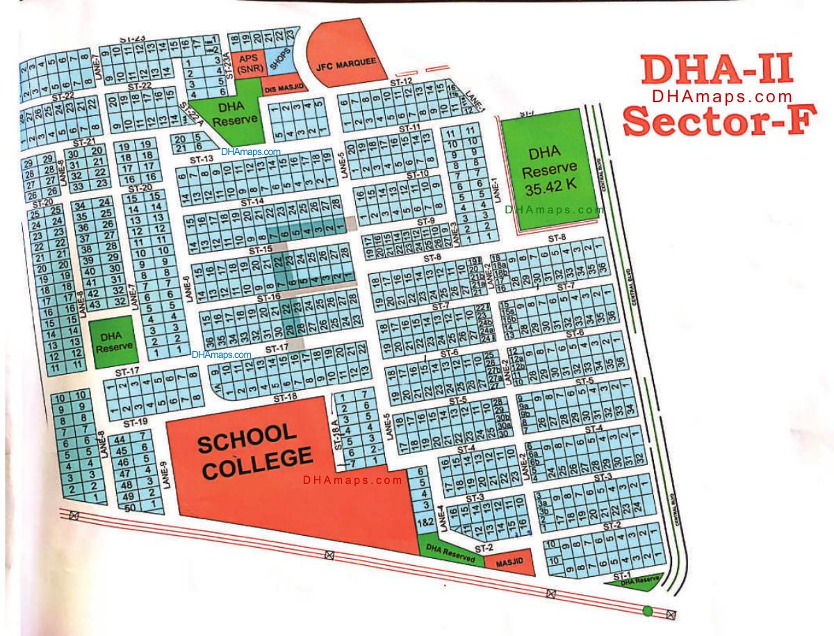 DHA Phase 2 Islamabad Sector F Map preview