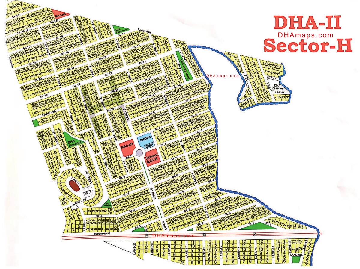 DHA Phase 2 Islamabad Sector H Map preview