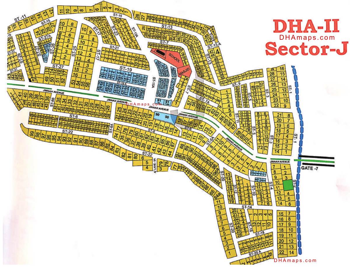 DHA Phase 2 Islamabad Sector J Map preview